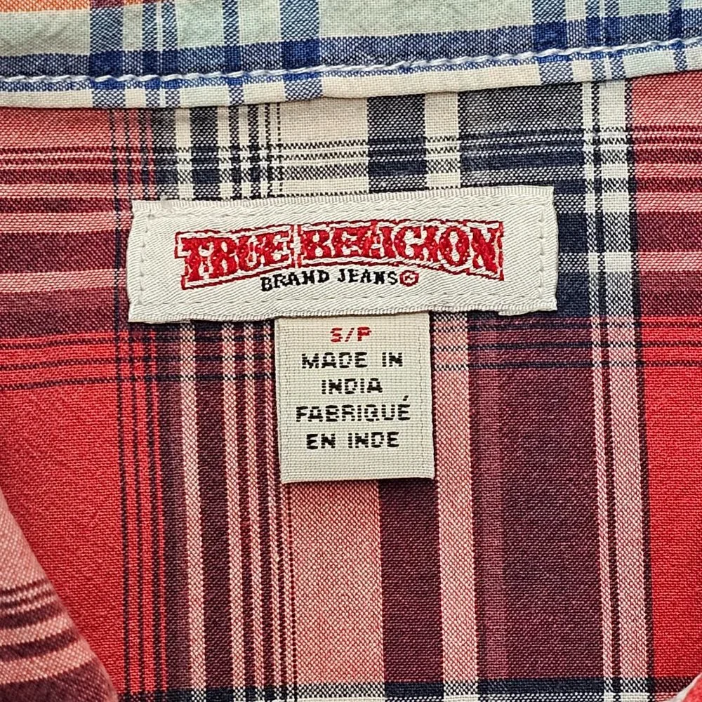 True Religion Short Sleeve Western Style Snap Shirt S